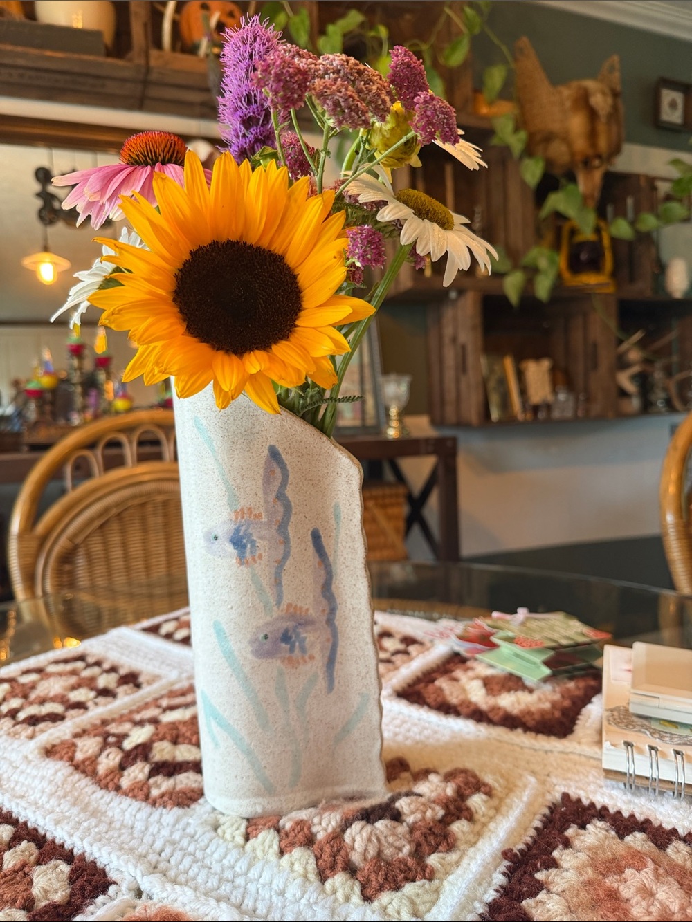 Handmade Ceramic Fish Vase - Picture 5 of 5